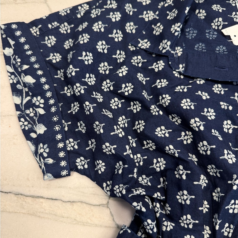 Ann Taylor Weekend Navy and White Floral Dress - Picture 5 of 13